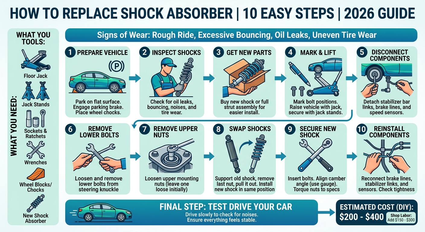 How to Replace Shock Absorber in 2026 |Step by Step Guide